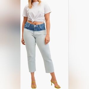 NWT Mango High Rise Straight Fit Jeans Plus Size 22